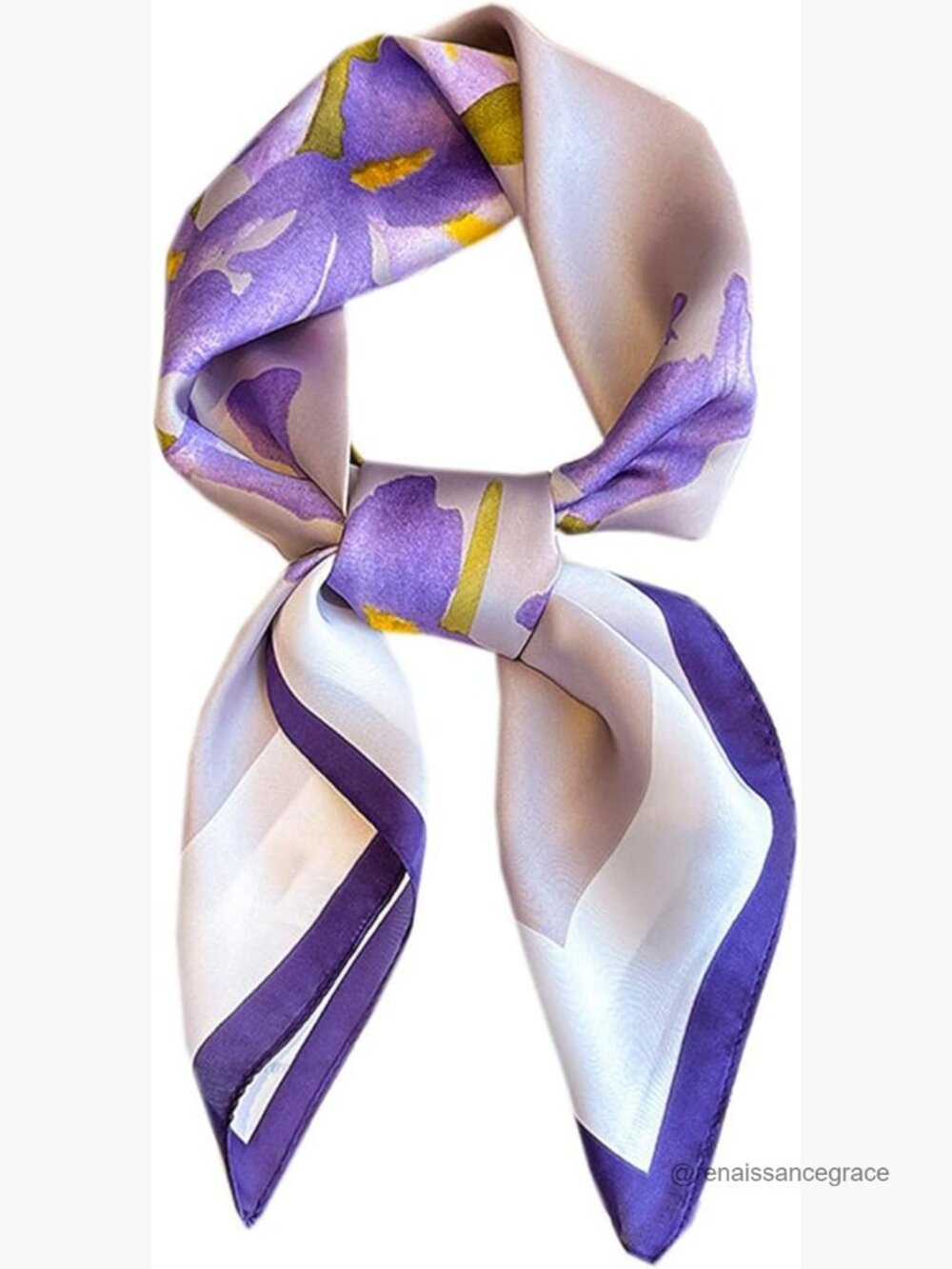 Silky Polyester Square Scarf 27.5x27.5in Lightweight Fashion Accessory
